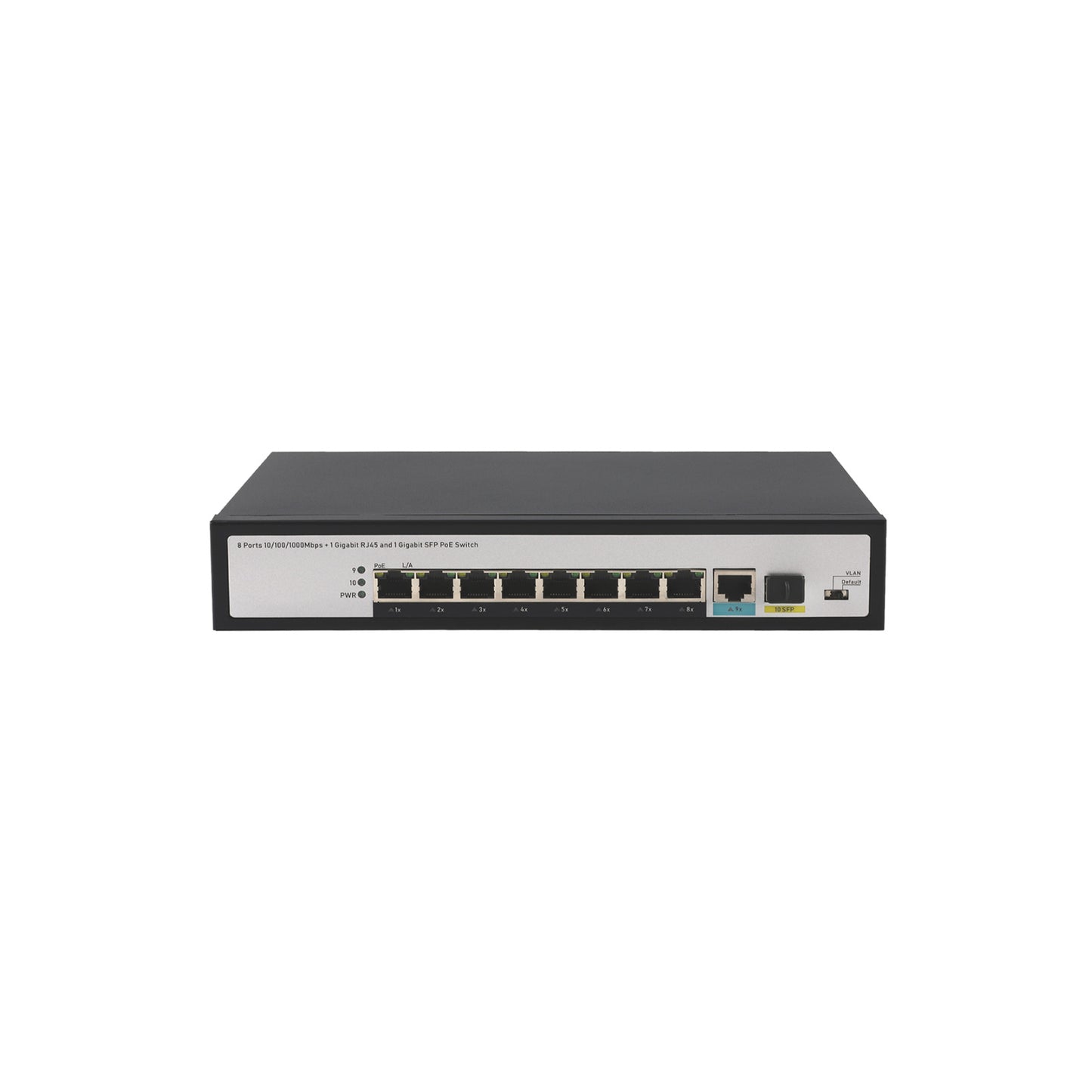 JideTech Gigabit 10-port PoE Switch with Switching Capacity 20Gbps(508GP-2SFP)