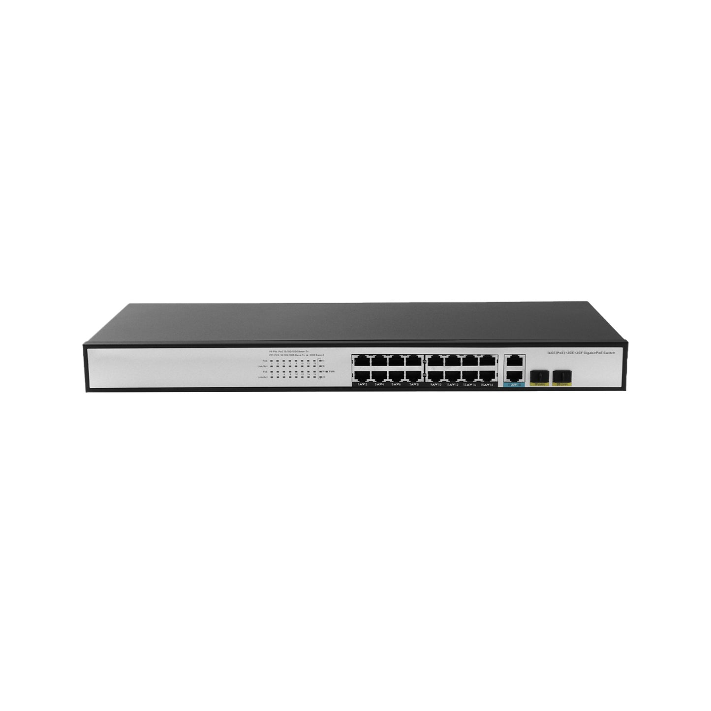 JideTech Gigabit 20-port PoE switch with Switching Capacity 36Gbps(316GP-2G2SFP)