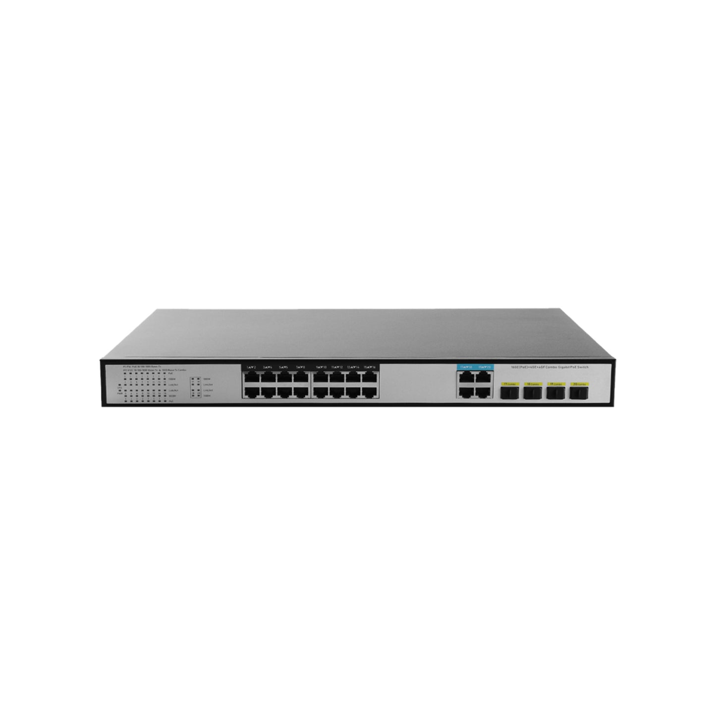 JideTech Gigabit 20-port PoE switch with Switching Capacity 40Gbps(316GP-4G4SFP)