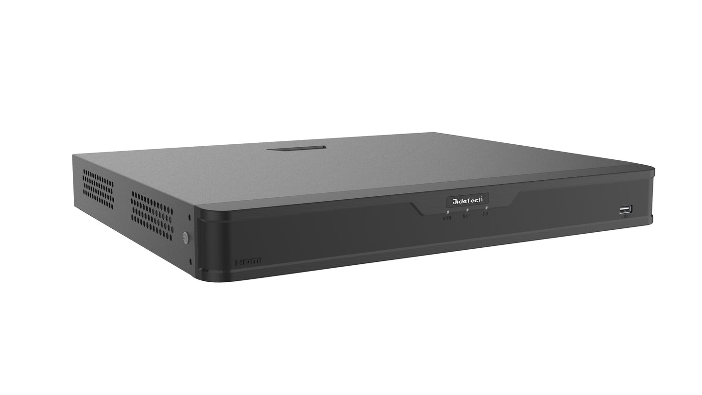 JideTech 2 HDDs 8-Kanal 8 PoE 1U Netzwerk-Videorekorder (MN302-08P-AI)