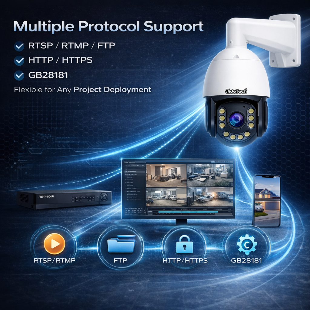 JideTech 12MP 23X/30X Optical Zoom Absolute Positioning PoE PTZ IP Camera (P22)