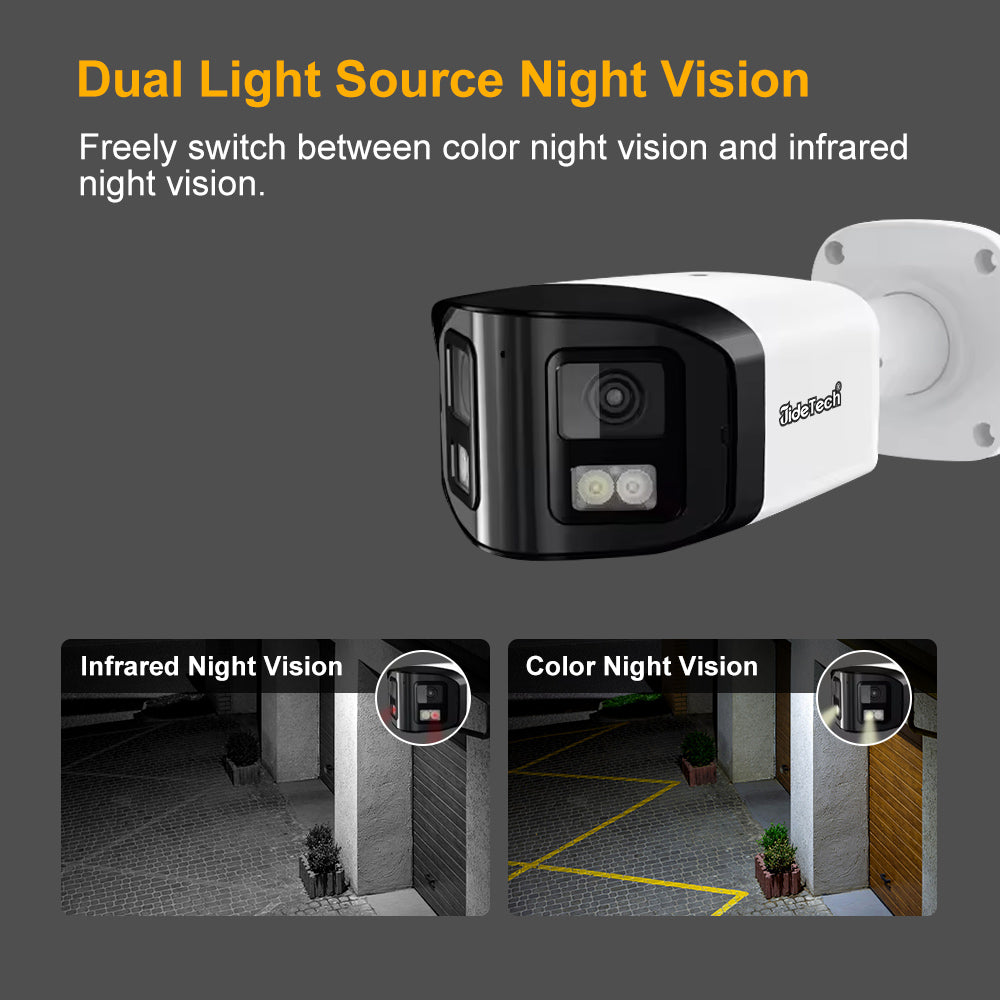 JideTech 180 ° Wide-angle 4MP/8MP Dual-Lens Bullet Camera (BC7-4MP-DL)