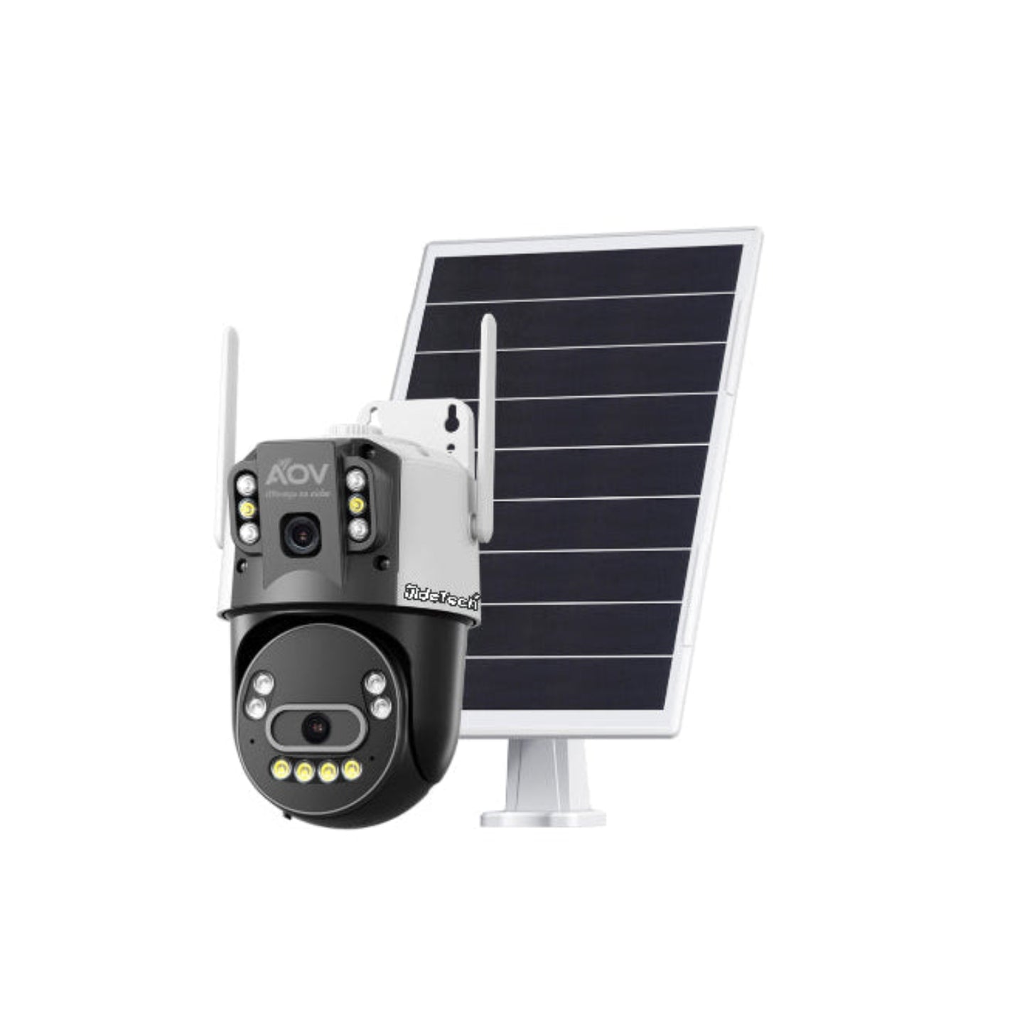 JideTech 3MP Dual-lens AOV 4G/Wi-Fi Full metal Solar Bullet & PTZ Camera (A02-2-M 4G)