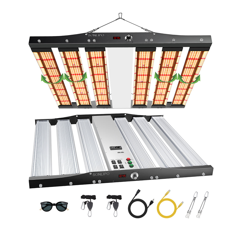 JideTech 2196 Samsung LEDs Vollspektrum LED-Pflanzenlampe 450 W Dimmbar für Indoor-Pflanzen und vertikale Landwirtschaft (SPC4500-450W) 
