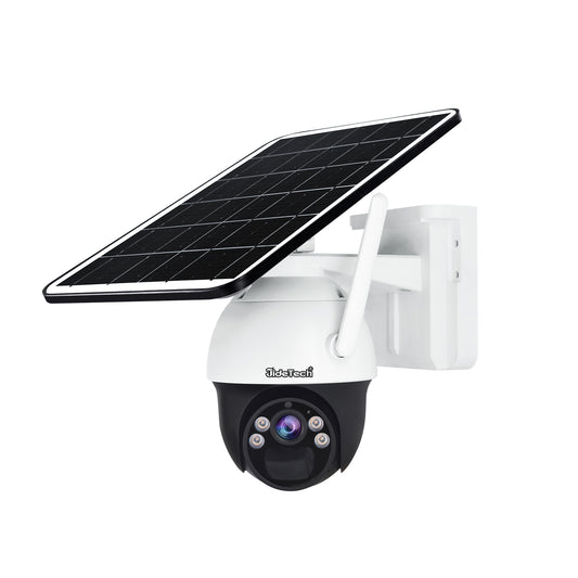 JideTech 4MP Wireless Solar Powered Security IP Camera for Outdoor with 10800MAH battery  (S5-4MPW)
