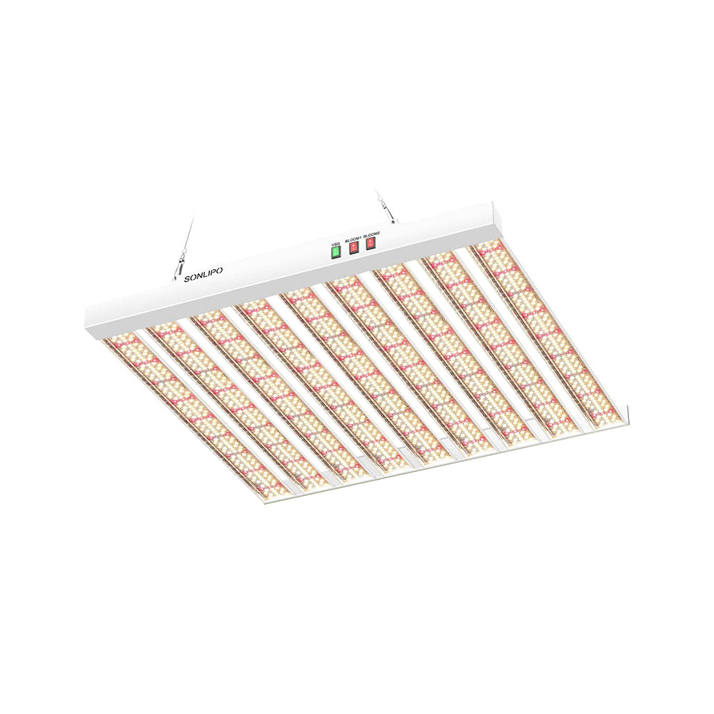 JideTech Pflanzenwachstumslampe mit Aluminiumgehäuse, 9 Balken, LED-Pflanzenlampe mit Vollspektrum für Zimmerpflanzen (SPF4000-400W) 