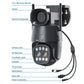 JideTech 8MP Dual Lens 4G Wi-Fi PTZ-Kameras (Q4-8MP4G) 