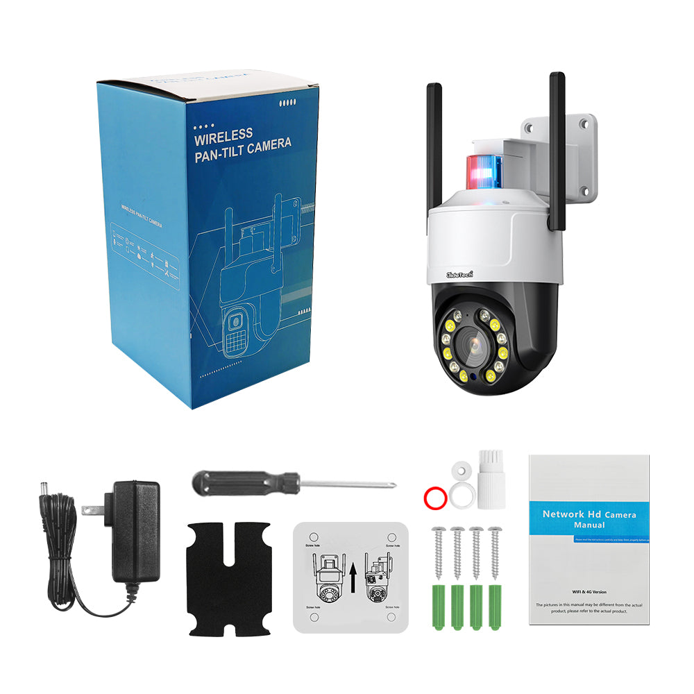JideTech 3.5inch 5X Zoom WiFi (Red & Blue Alert ) PTZ Camera  (Q6-5X-8MPW)