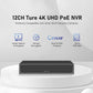 JideTech 12CH 8MP NVR Network Video Recorder Support 1 HDD(MN6108-P)