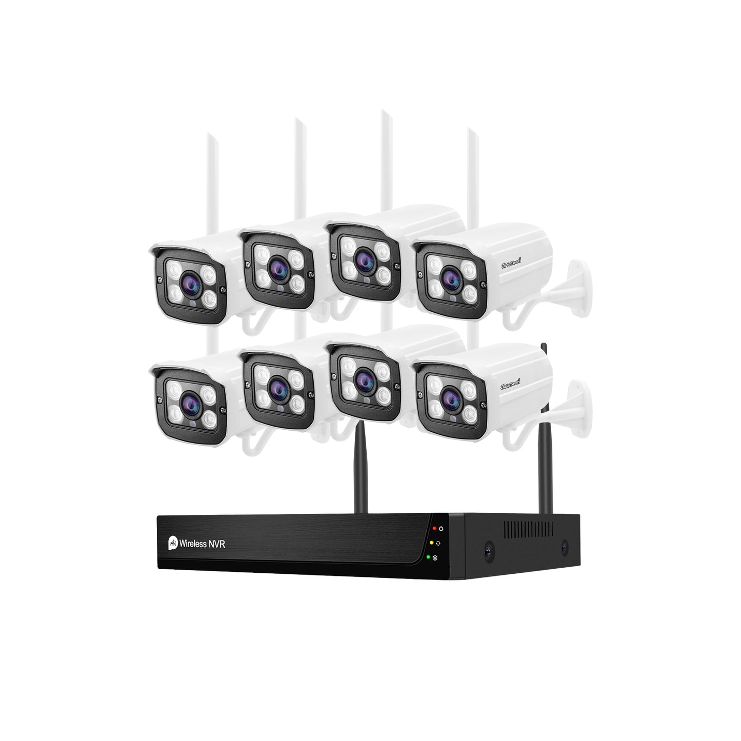 JideTech 3MP/5MP/8MP 8-Kanal Wi-Fi-Sicherheitskamerasystem (NK1-8H-2MPW) 