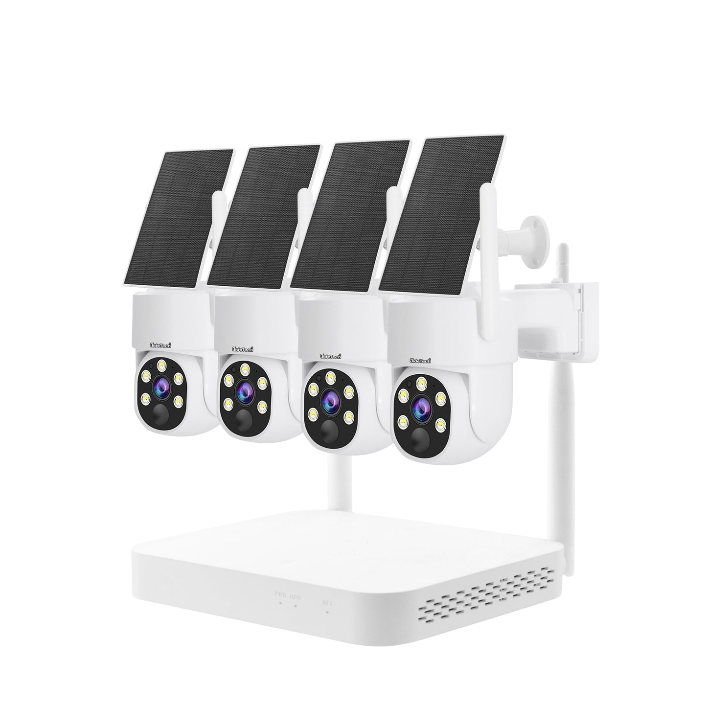 JideTech WIFI 4MP 4CH Mini-Solarkamera-Set (NK7-4H-4MPW)