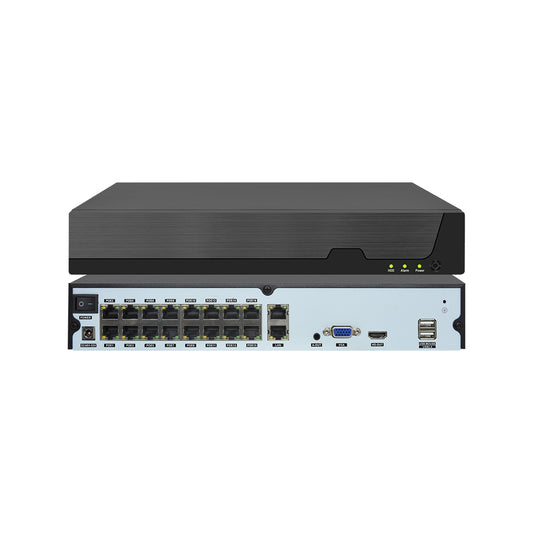 JideTech 16CH PoE Network Video Recorder 2 HDD PORT (MN6116-P  )