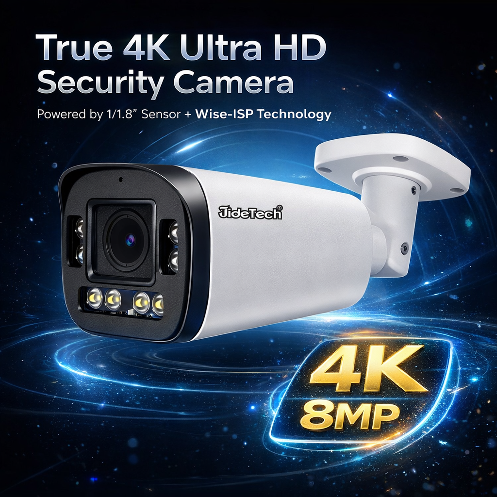 JideTech 5MP/8MP 1/1.8 Sensor Wise-ISP PoE IP Camera