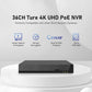 JideTech 36CH 8MP NVR Network Video Recorder Support 2HDD(MN3236B)