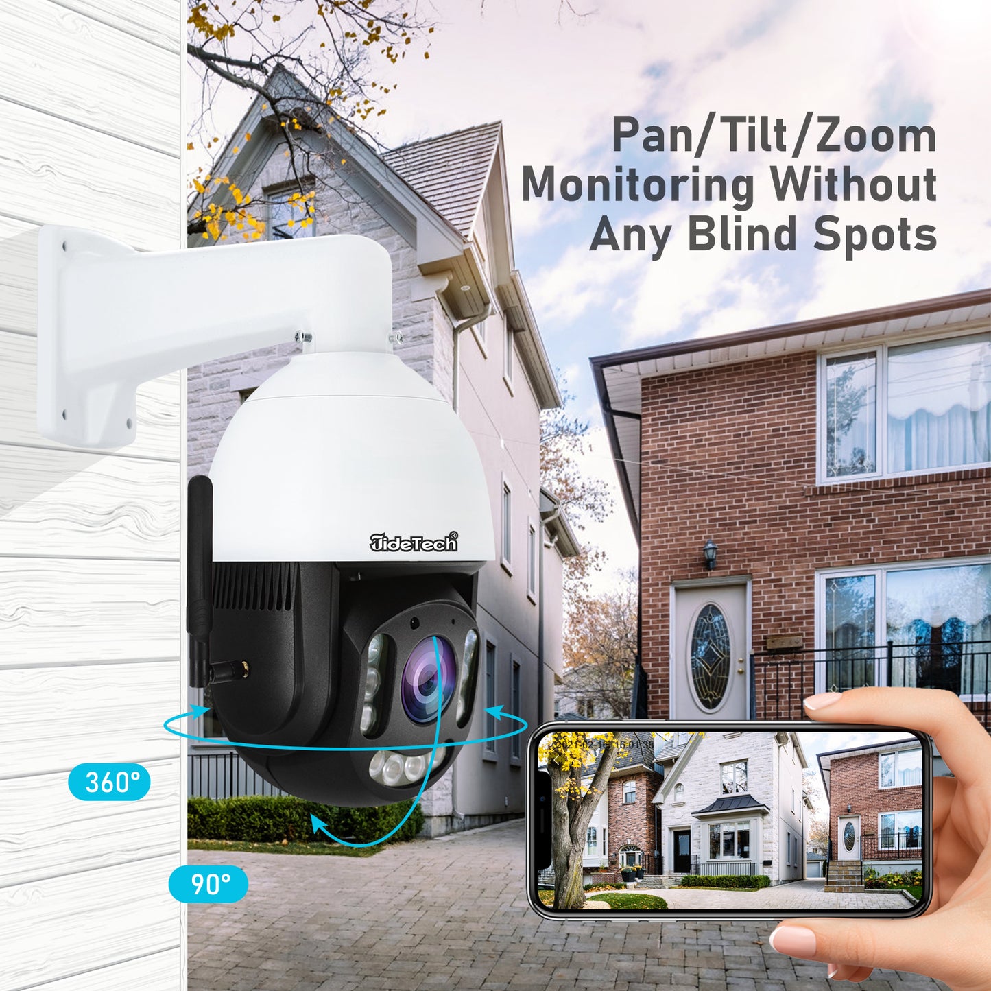JideTech 5MP/8MP 4G 20X Zoom Outdoor Security Camera(P10)