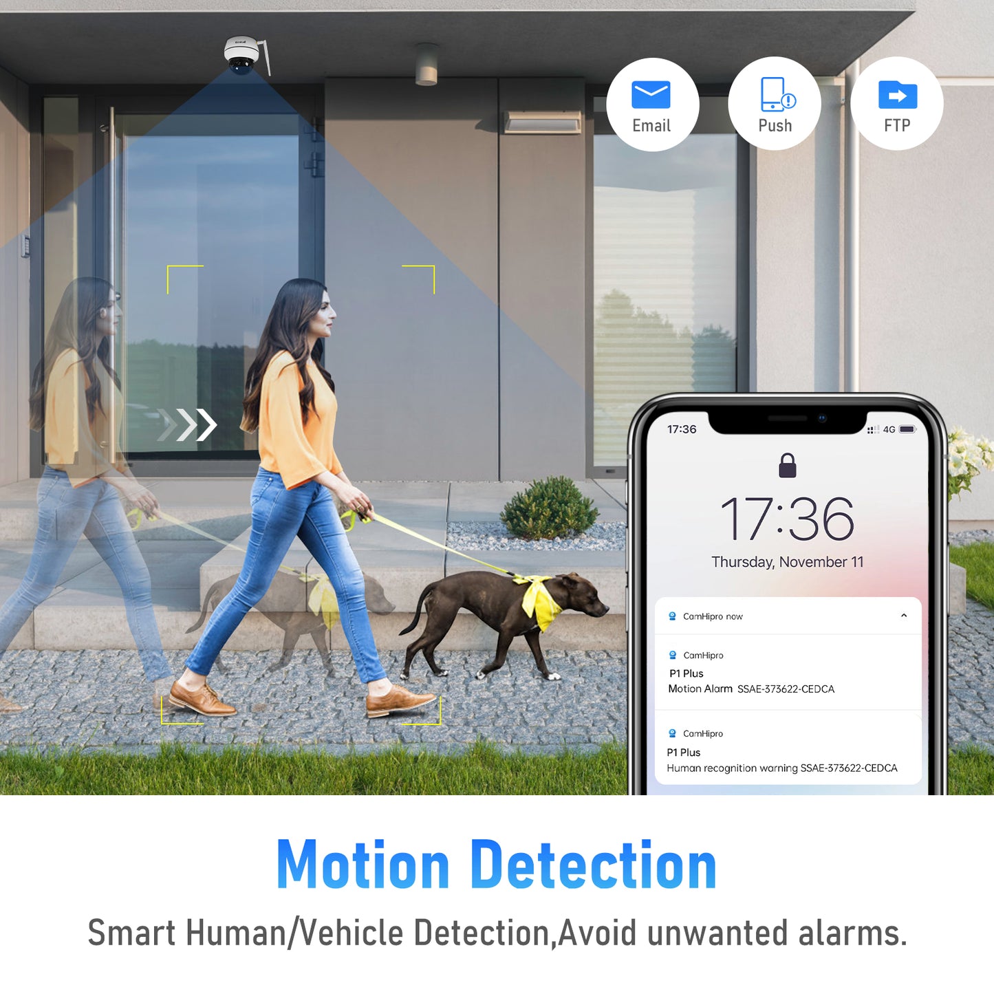 JideTech 5MP / 8MP 5X Optical Zoom WiFi PTZ Security Camera with Auto Tracking (P1 PLUS)