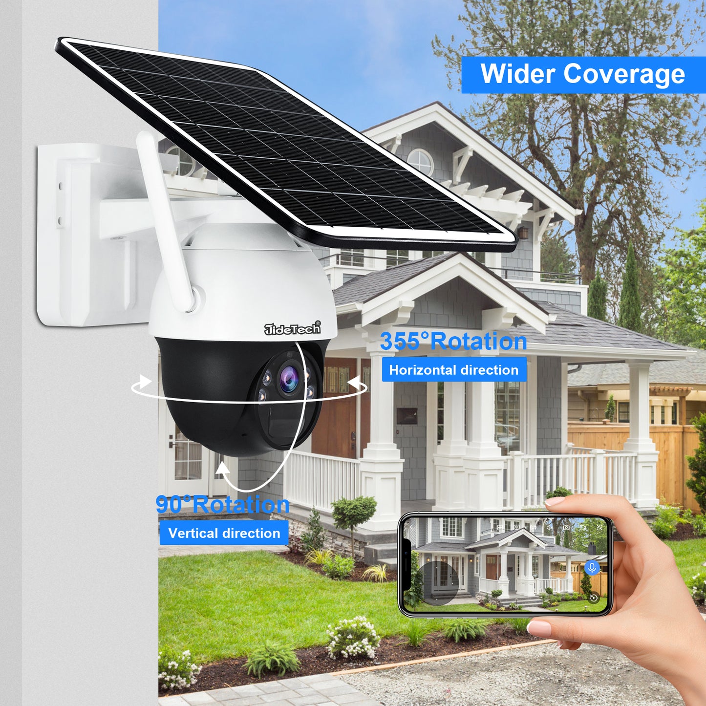 JideTech 4G 4MP Mini Solarbetriebene Humanoid-Tracking-Kamera (S5-4MP4G) 