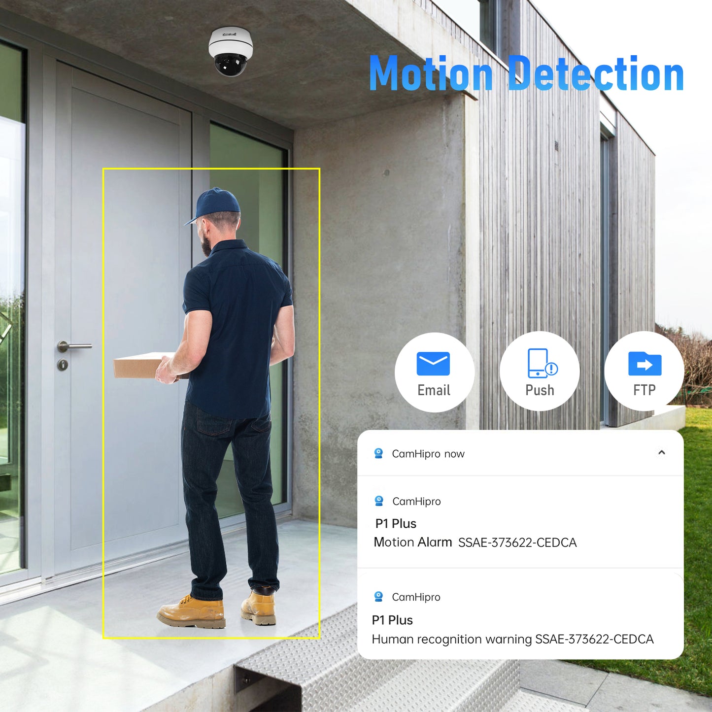 JideTech IP PoE Kamera Außen-/Innenbereich Wasserdichte IP66 Nachtsichtkamera (P1 Plus-5X-8MPB)