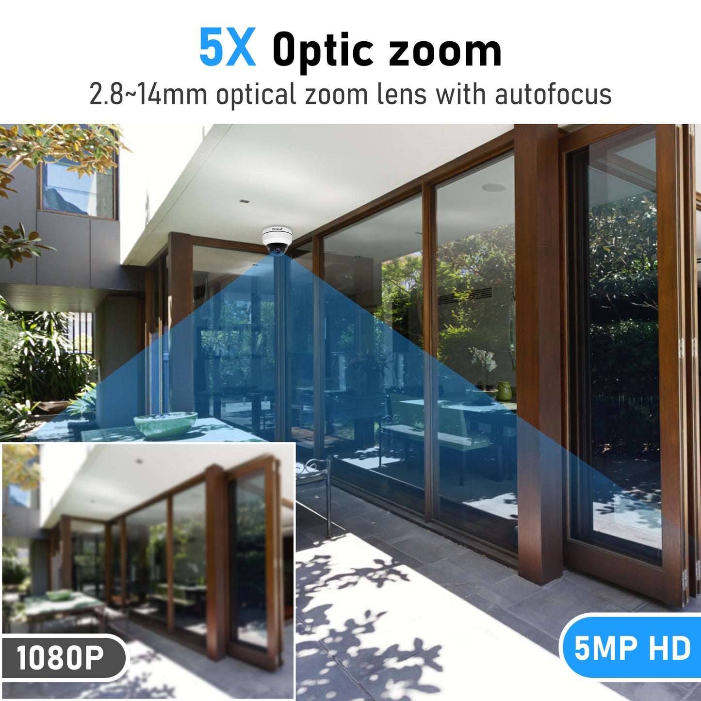 JideTech 5MP 5X Zoom PTZ PoE Kamera (P1-5X-5MP)