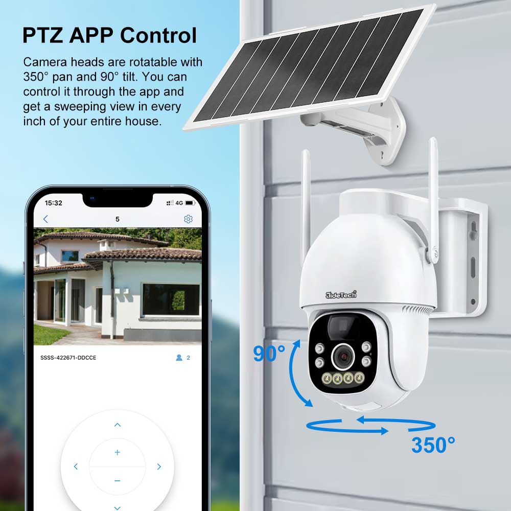 JideTech Solar 4G PIR PTZ-Kamera (S1-4G) 