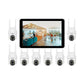 JideTech 3MP 8CH Drahtlose IP-Kamera mit HD Slim 10,1 Zoll 1x 8CH 1080P All-in-One-Bildschirm-Host (NK4-8H-3MPW-QD) 