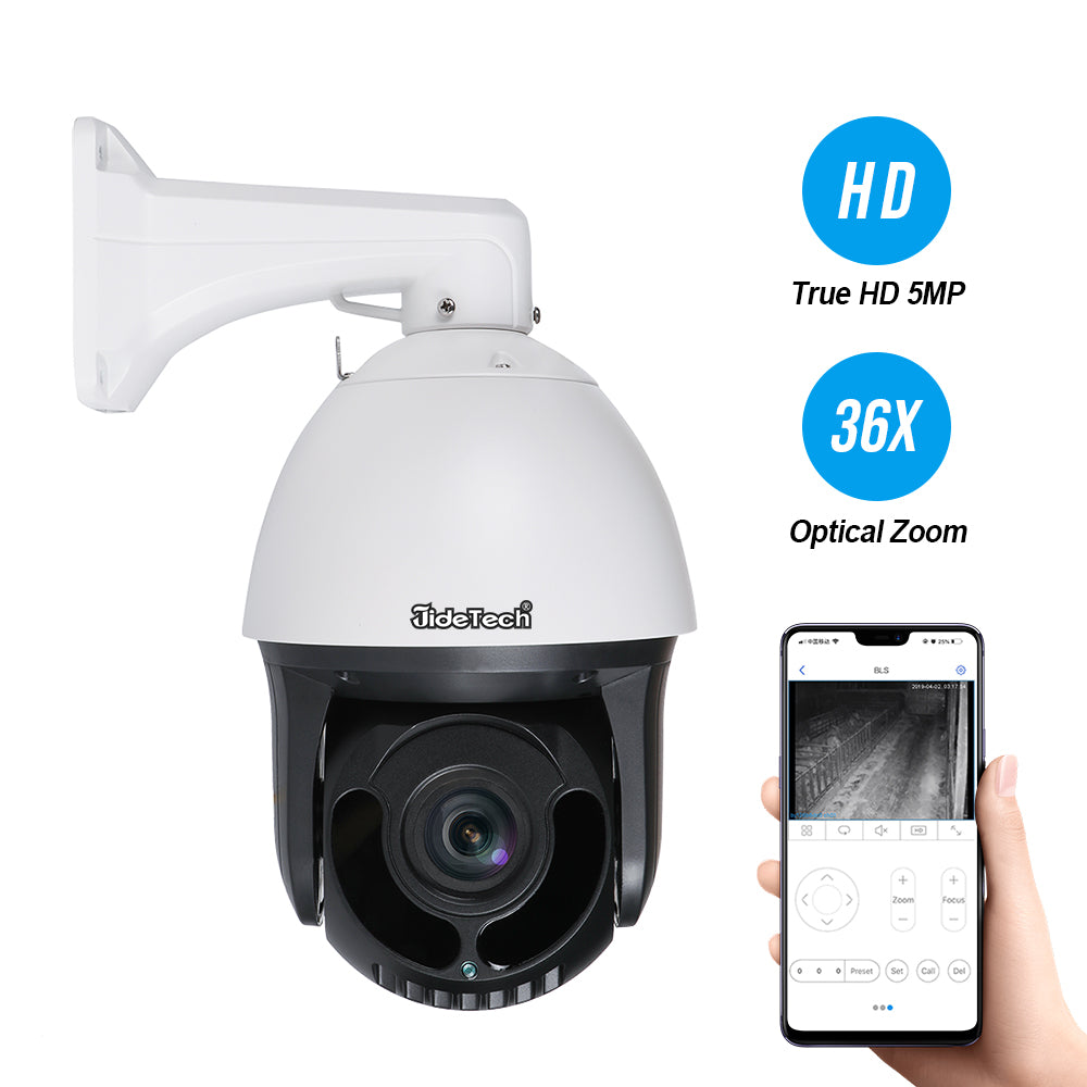 JideTech 5MP/8MP PoE 36X Zoom 8-Zoll PTZ-Überwachungskamera (P4-36X-5MP-AJ)