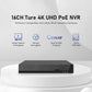 JideTech 16CH PoE Network Video Recorder 2 HDD PORT (MN6116-P  )