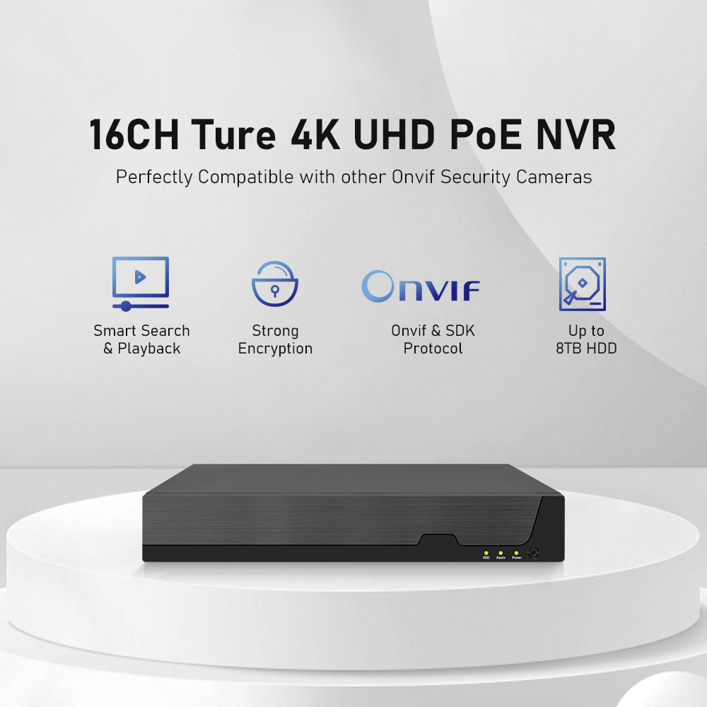JideTech 16CH PoE Network Video Recorder 2 HDD PORT (MN6116-P  )