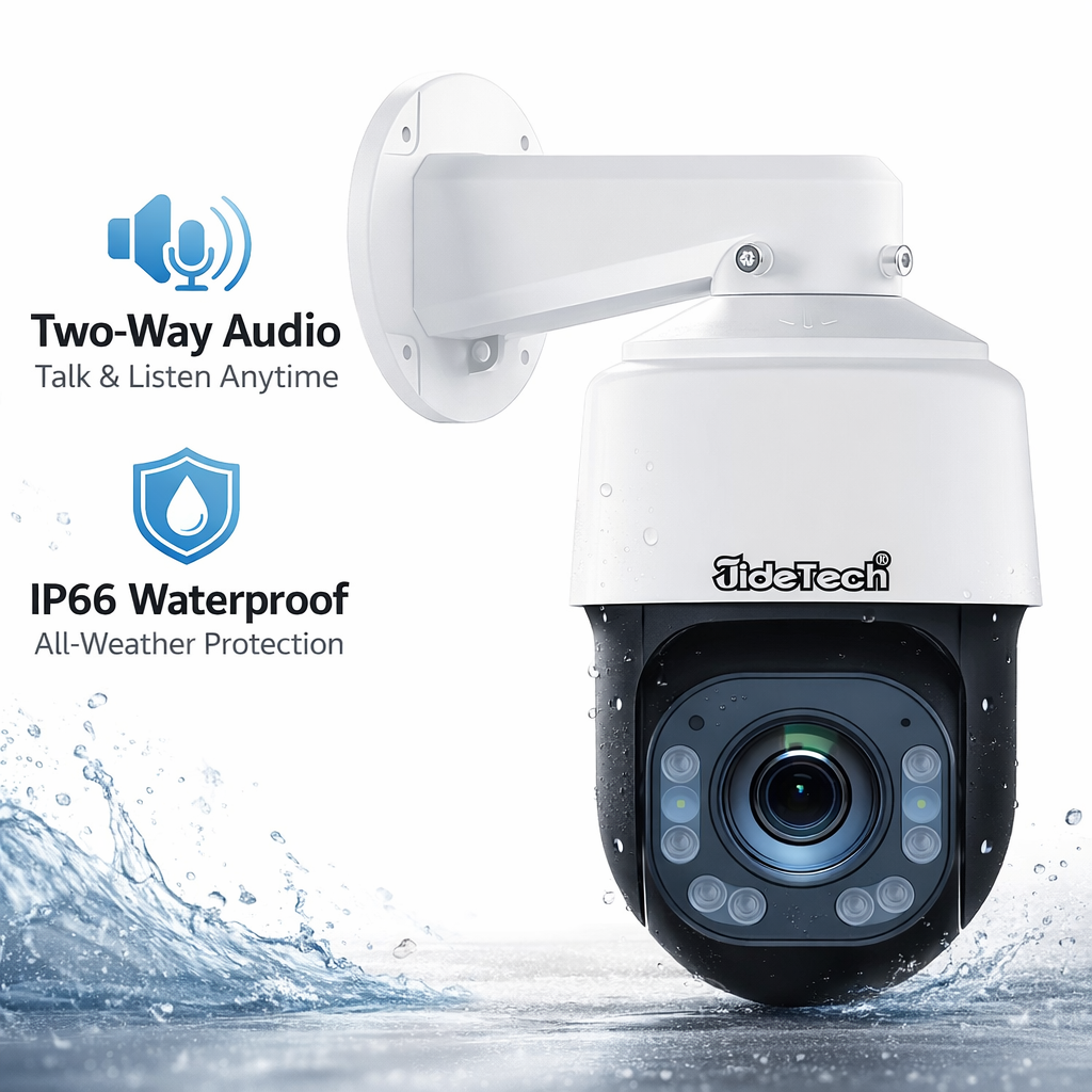 JideTech 8MP 20X Optical Zoom Absolute Positioning PoE PTZ IP Camera (P7-20X-8MP)