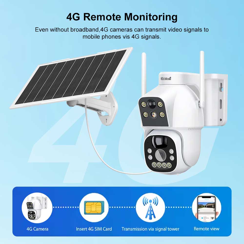 JideTech Solar 4G PIR PTZ-Kamera (S2-4G) 