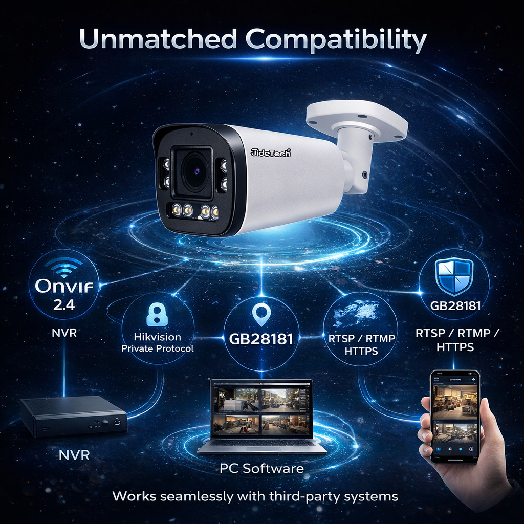 JideTech 5MP/8MP 1/1.8 Sensor Wise-ISP PoE IP Camera