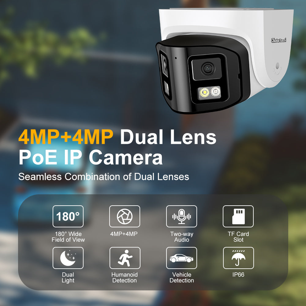 JideTech 180 ° Wide-angle 8MP Dual-Lens Camera (DM04-8MP-DL)