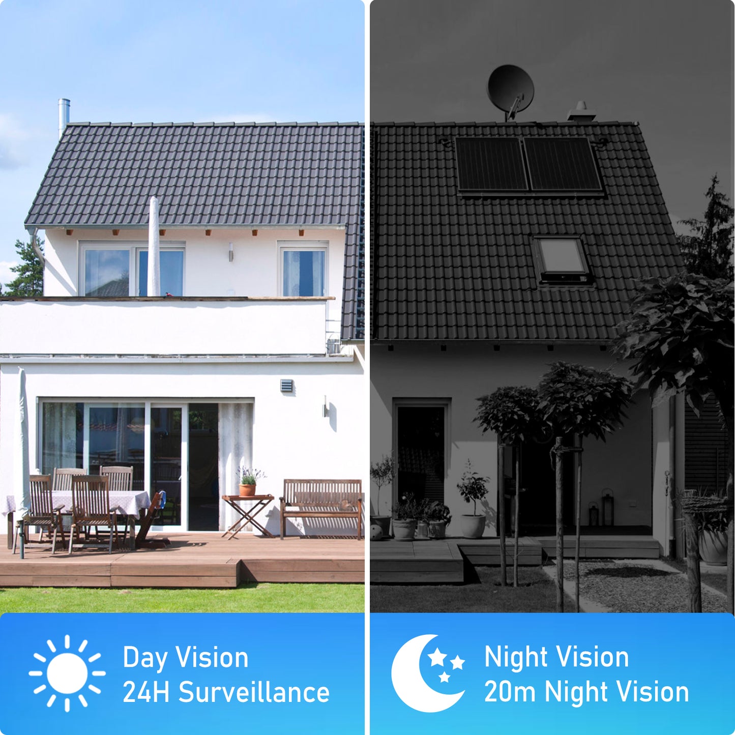 JideTech 5MP POE Bullet IP-Sicherheitskamera mit Nachtsicht, wasserdicht IP66 (BC1-5MP) 
