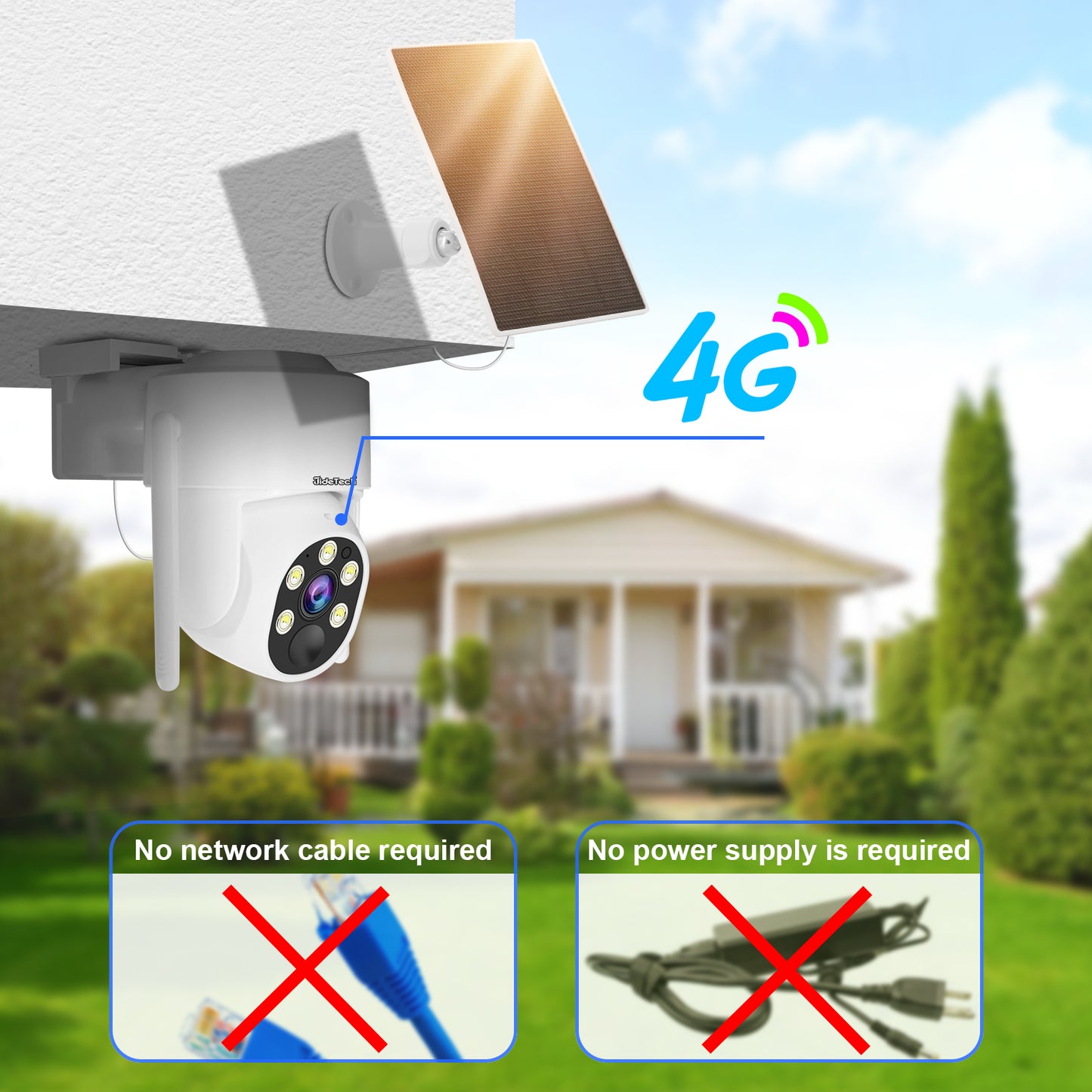 JideTech 4G 4MP Mini-Solar-IP-Kamera (S7-4MP4G) 