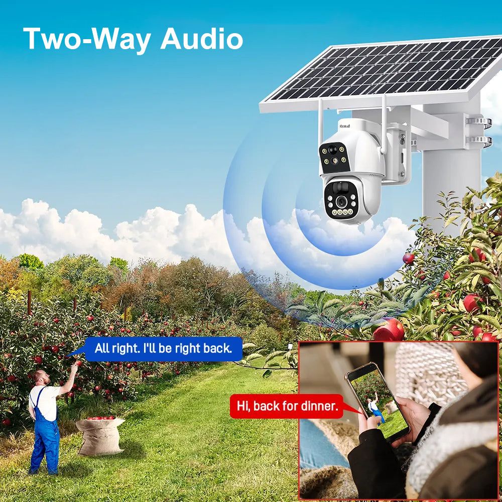 JideTech Dual Modell 4G Solar PIR Kamera (S2-4G(PIR)) 