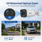 JideTech 8MP 5X Motorized Zoom Full Color Night Vision PoE IP Camera (BC2V-8MP)