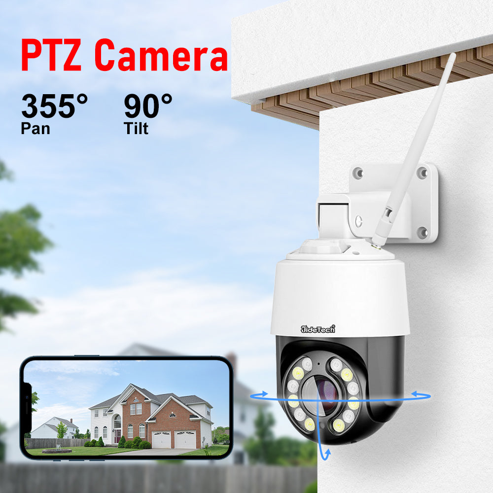 JideTech 3.5inch 10X 5MP 4G (Red & Blue Alert ) PTZ Camera  (Q7-10X-5MP4G)
