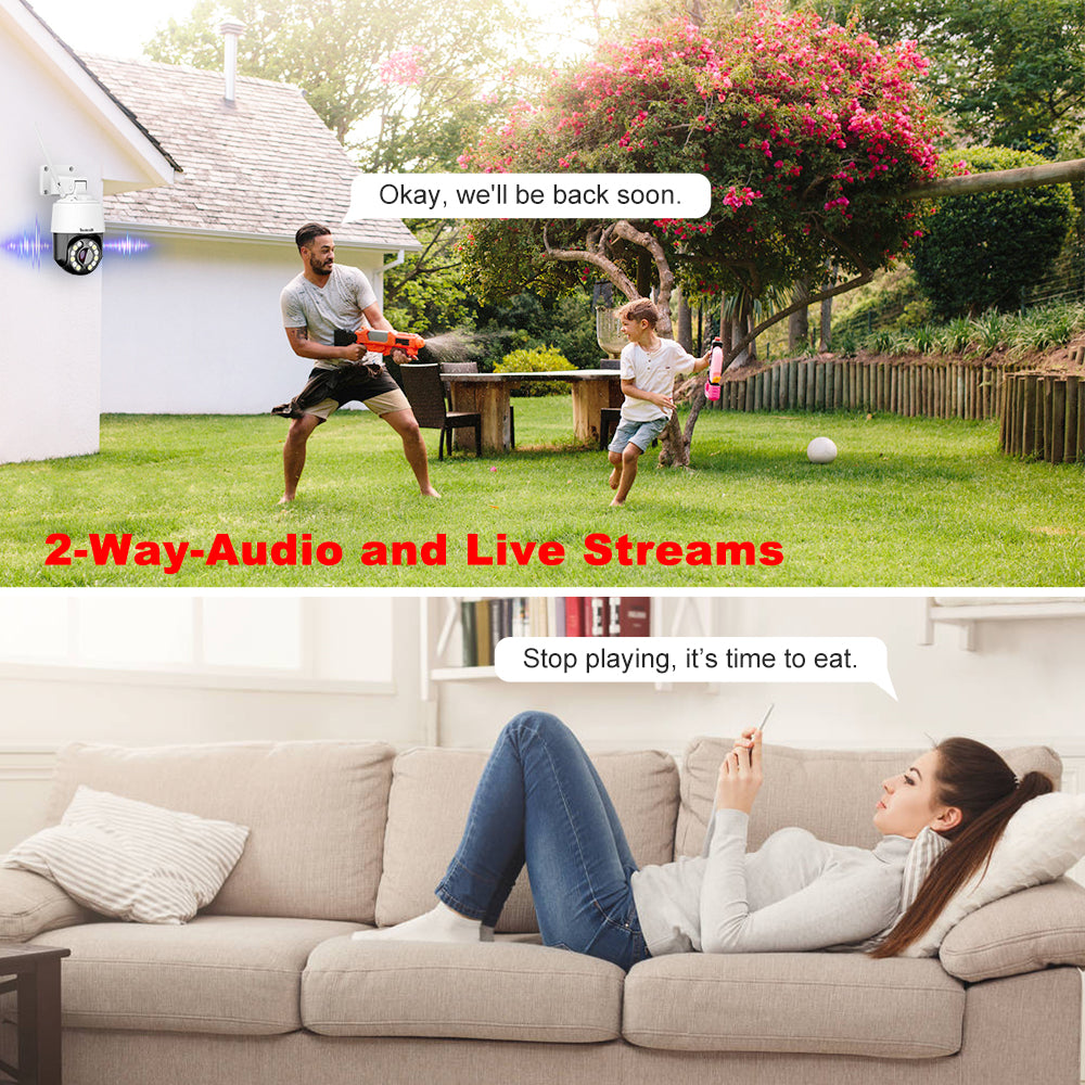 JideTech 3.5inch 10X 5MP 4G (Red & Blue Alert ) PTZ Camera  (Q7-10X-5MP4G)