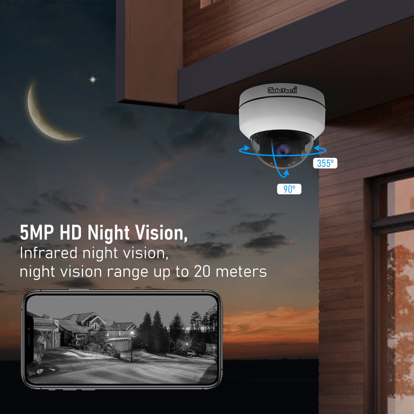 JideTech 5MP 5X Zoom PTZ PoE Kamera (P1-5X-5MP)