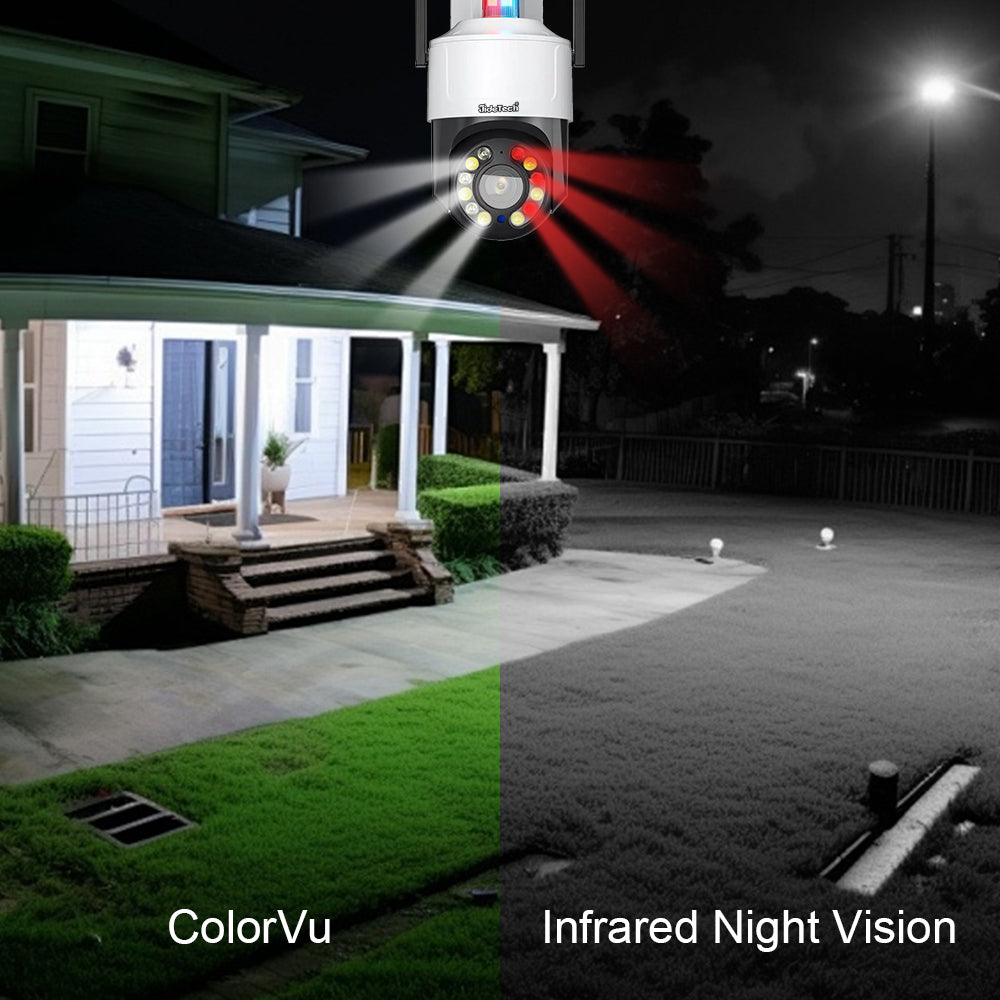 JideTech 3.5inch 10X 5MP 4G (Red & Blue Alert ) PTZ Camera  (Q6-10X-5MP4G)