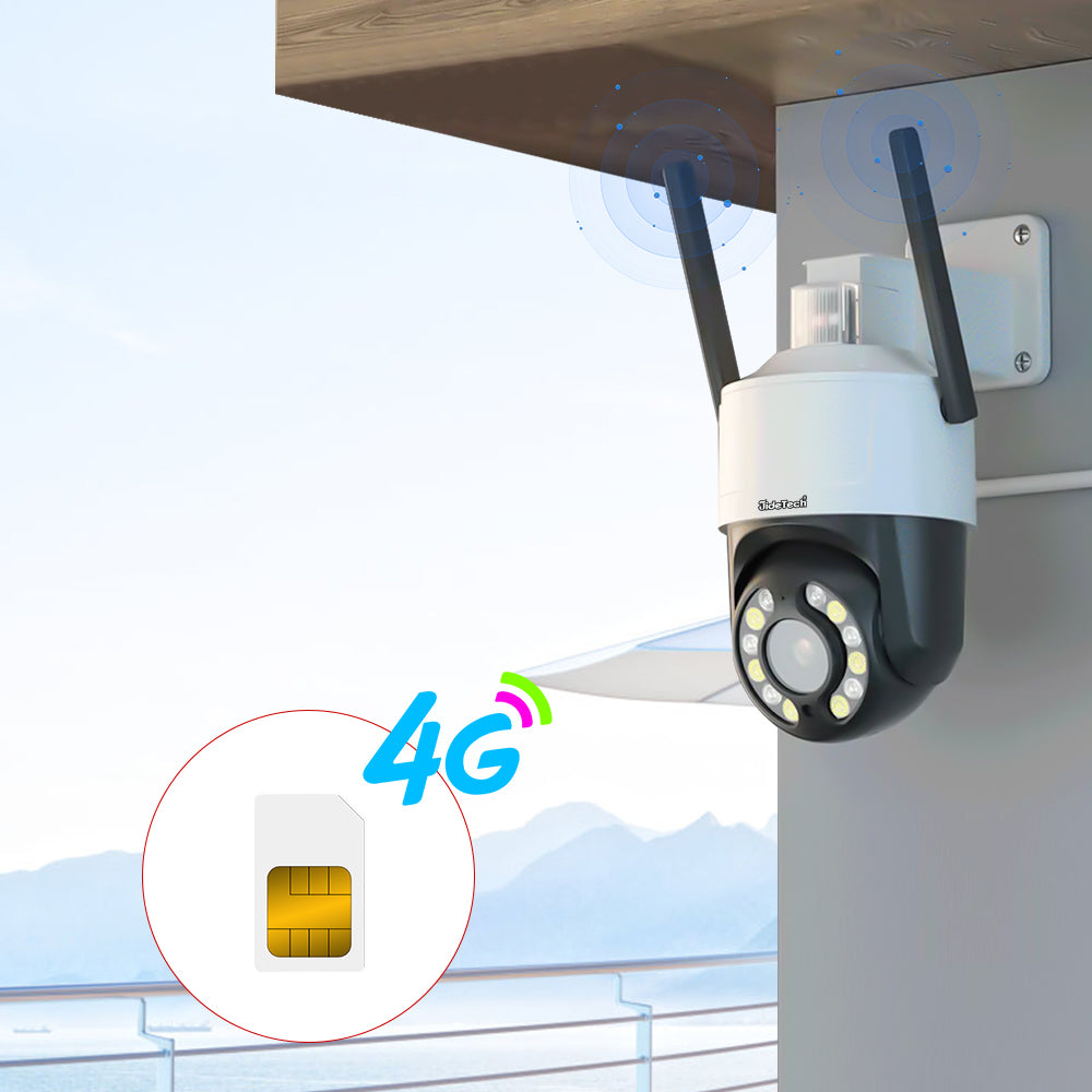 JideTech 3.5inch 10X 5MP 4G (Red & Blue Alert ) PTZ Camera  (Q6-10X-5MP4G)
