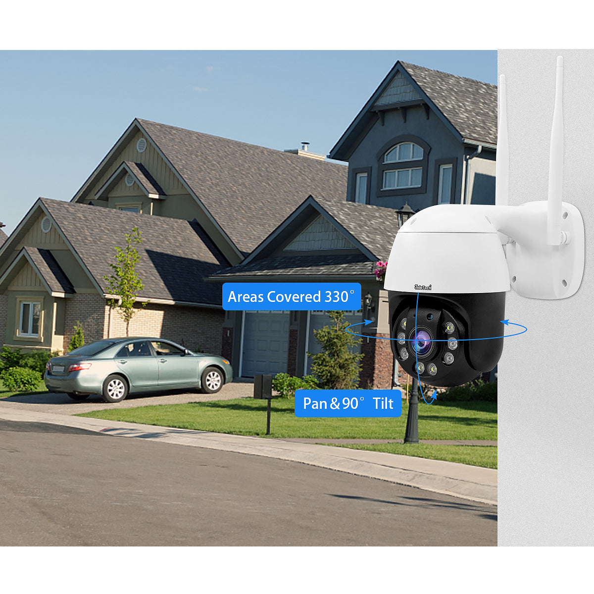 JideTech 5MP 5X Zoom Wi-Fi &amp; 4G PTZ IP-Kamera mit europäischer SIM-Karte (P16-5MPW-4G) 