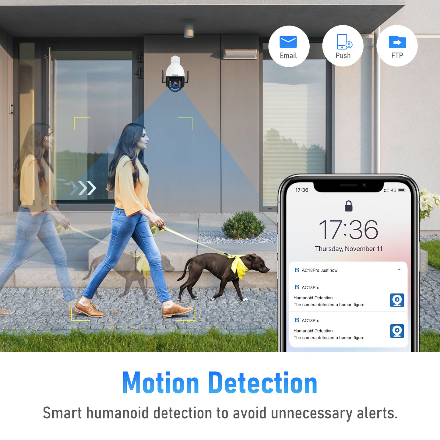 JideTech 5MP/8MP Wifi 20X Zoom Sicherheitsüberwachungskamera (P10-20X-5MPW)