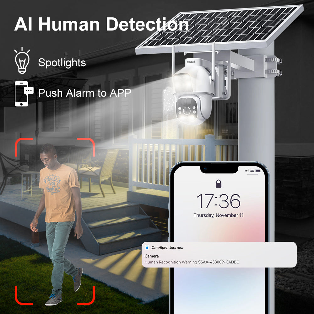 JideTech Dual Modell 4G Solar PIR Kamera (S2-4G(PIR)) 