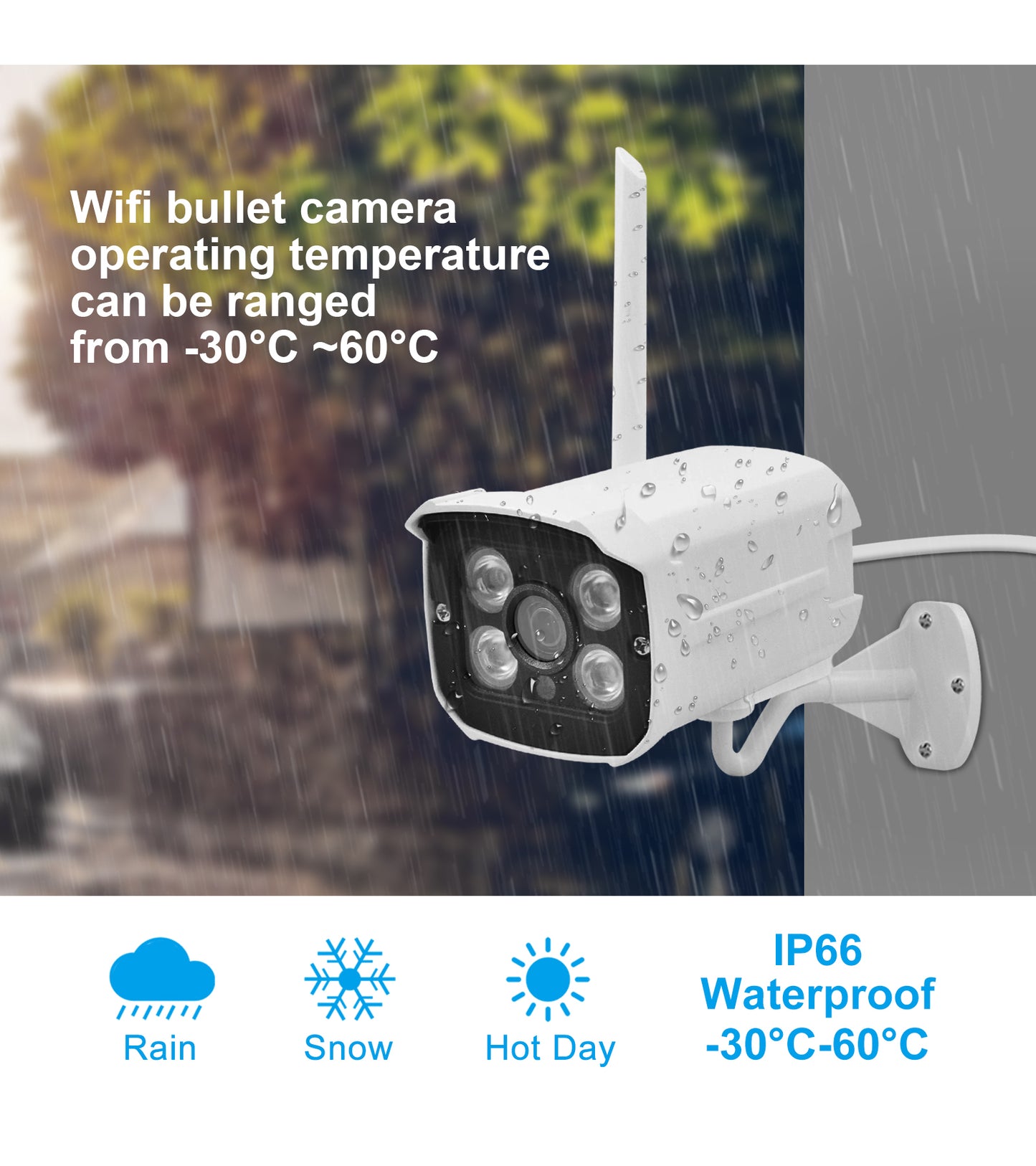 JideTech 3MP 4CH Wi-Fi Security Camera with 1TB HDD System(NK1-4H-3MPW-1TB)