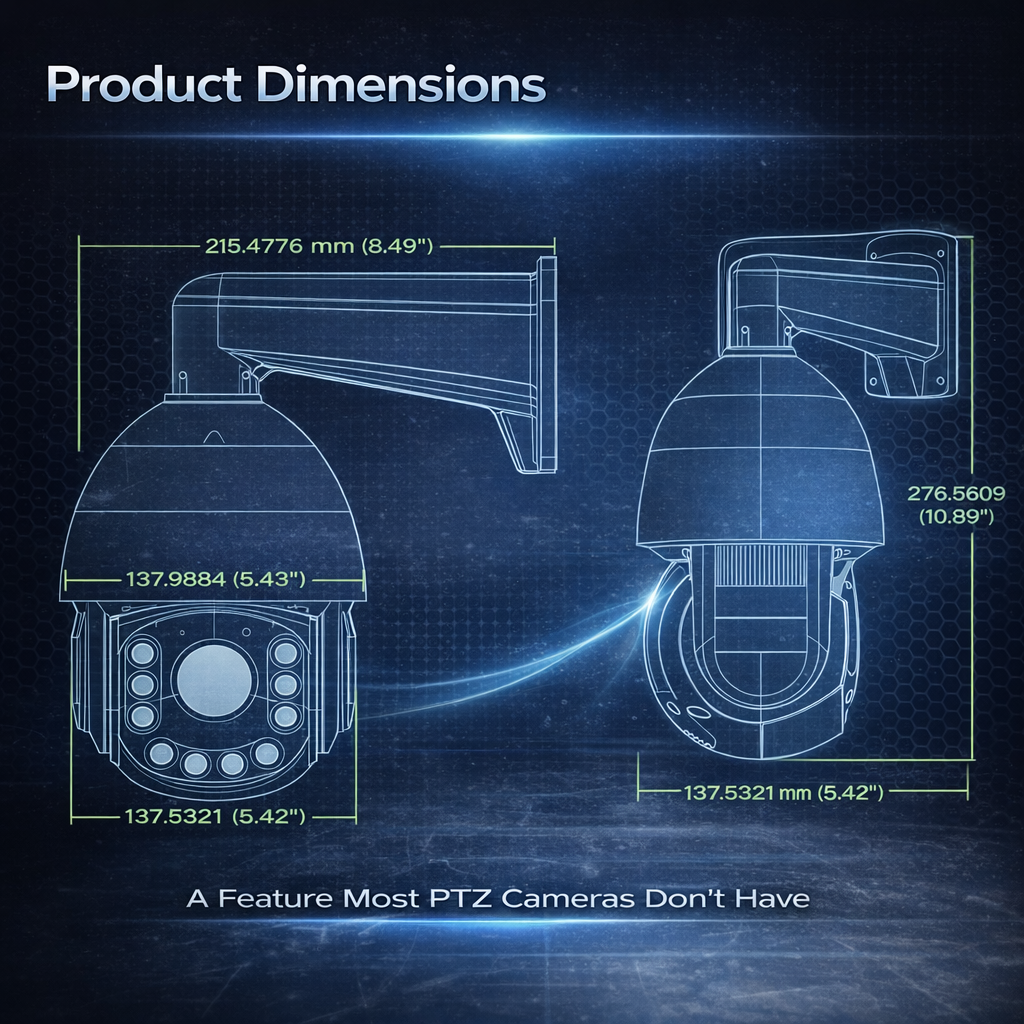JideTech 8MP 36X Optical Zoom IR Distance 500M PoE PTZ IP Camera (P22)