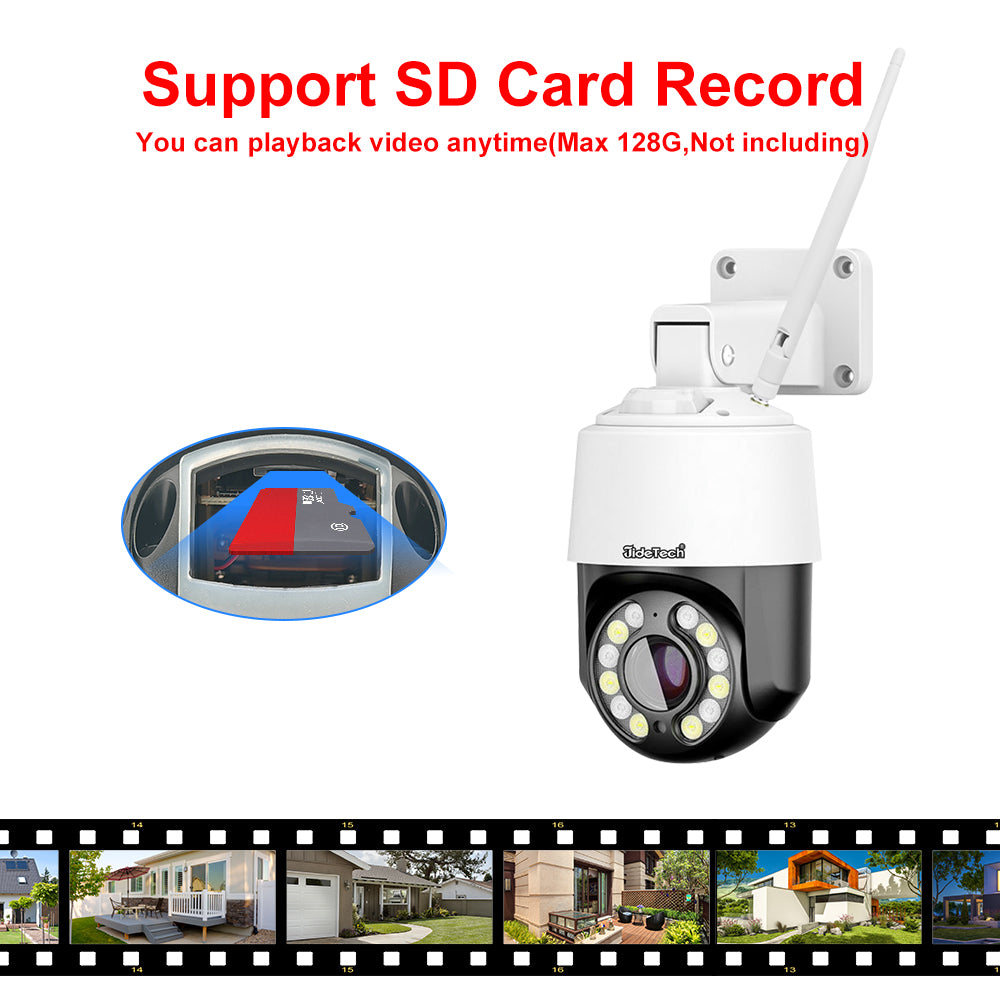 JideTech 3.5inch 10X 5MP 4G (Red & Blue Alert ) PTZ Camera  (Q7-10X-5MP4G)