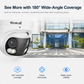 JideTech 180° Wide-Angle Dual-Lens PoE IP Camera with 4MP/8MP Options (DM12）