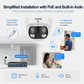 JideTech 180° Wide-Angle Dual-Lens PoE IP Camera with 4MP/8MP Options (DM12）