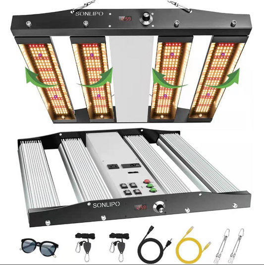 Sonlipo SPC2500 LED-Pflanzenlampen, 3 Arten von Vollspektrum-Pflanzenlampen, 250 W, Timer und Dimmer
